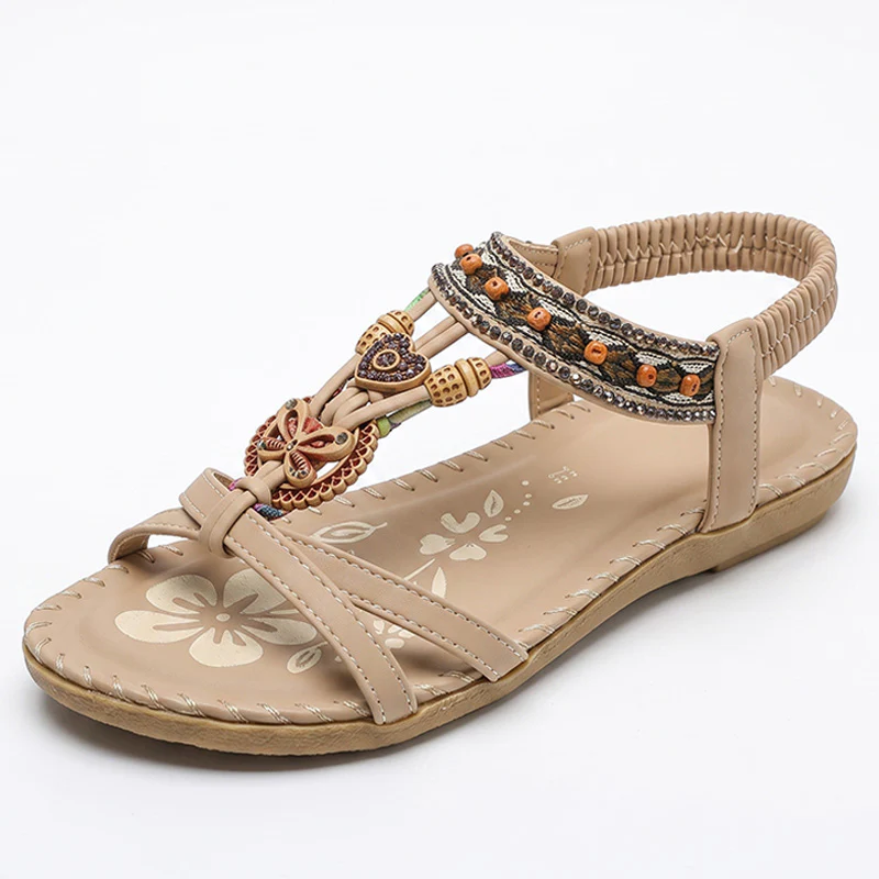 Women’s Boho Orthopaedic Summer Flat Sandals with Wide Fit Comfort